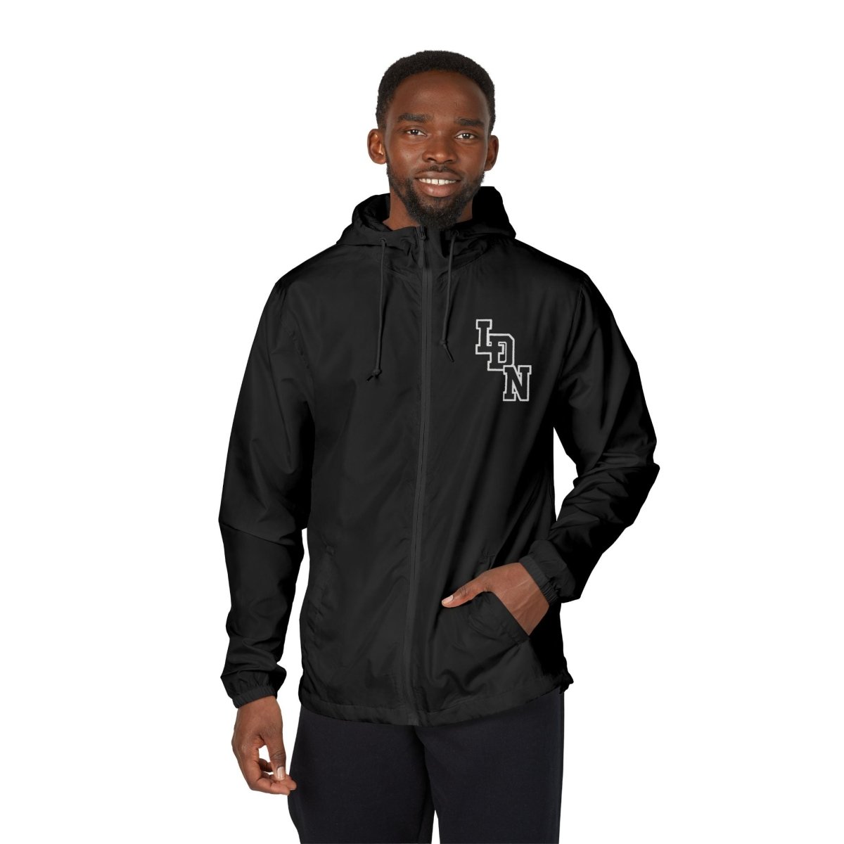 London Varsity Windbreaker Jacket — Lightweight Full-Zip Hooded Jacket - Chinchilla Choons